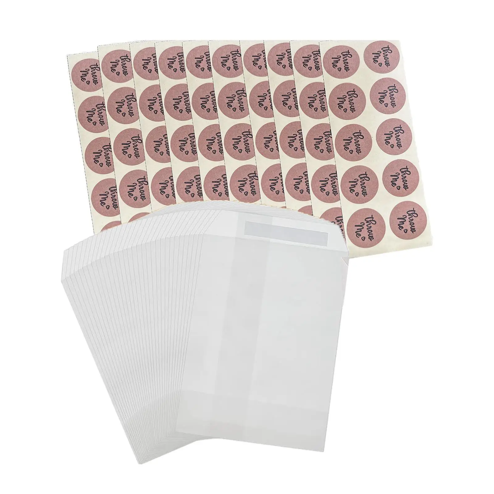 100Pcs Confetti Bags with Stickers Multipurpose Wedding Favor Bags for Chocolate Petals Invitations Treats Birthday Parties