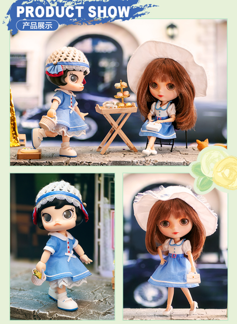 MOLLY and BLYTHE French Action Figures Kawaii Ornaments Figurines