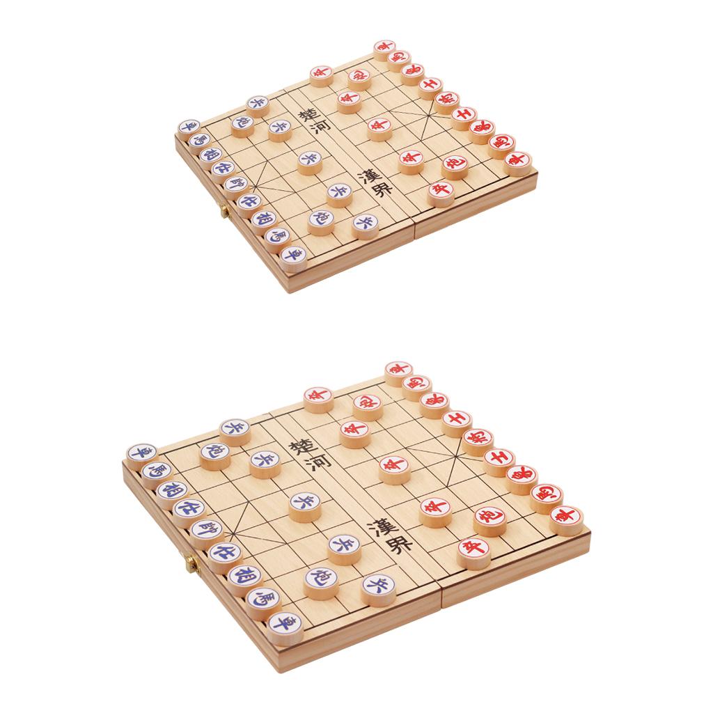 Wooden Chinese Chess Xiangqi Board Games Traditional for Student Adult Gifts