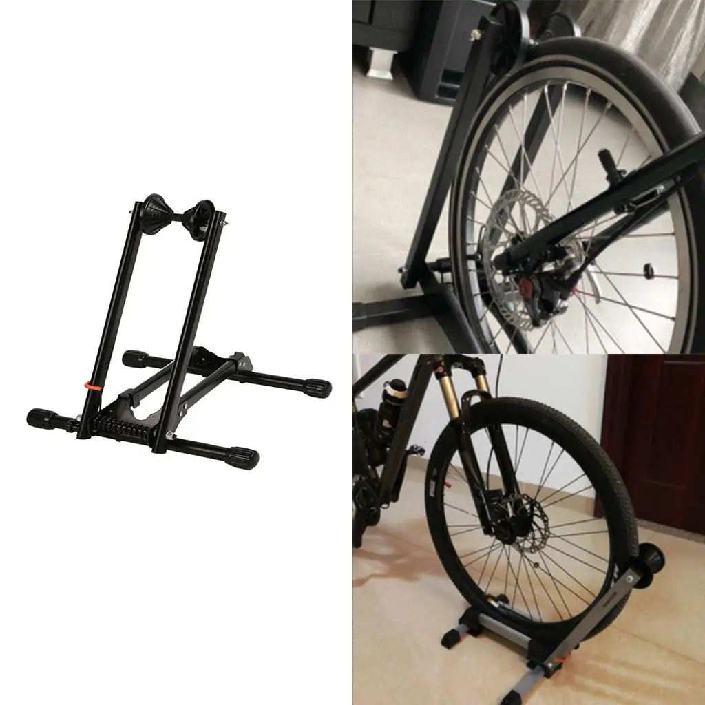 Mountain Road Folding Bicycle Bike Stand, Home Bikes Truing Stand Holder Support Bike Repair Tool, Cycling Accessory Parts