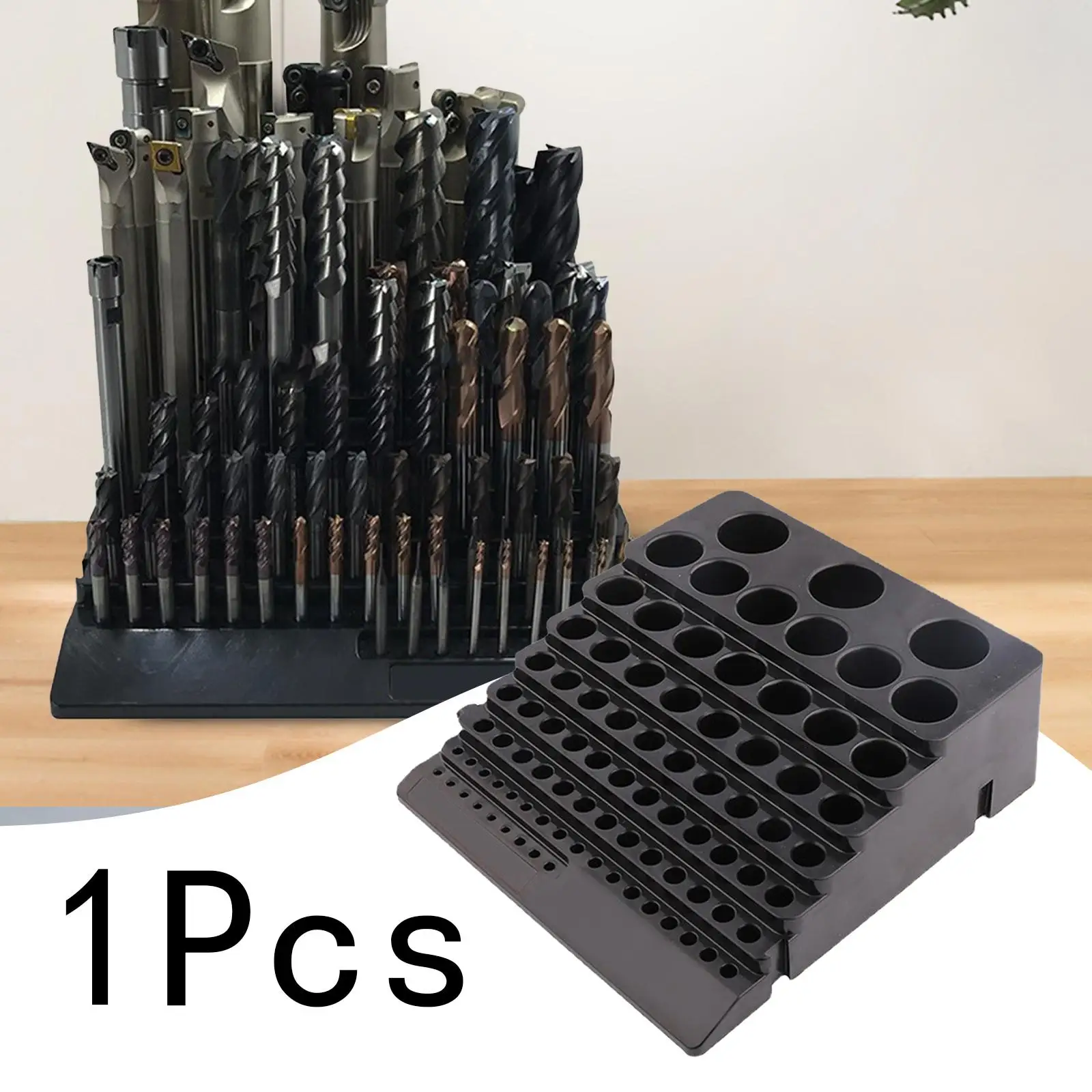 Hex Bit Organizer Rotary Tool Rack Holder CNC for 85 Bits Router Bit Tray
