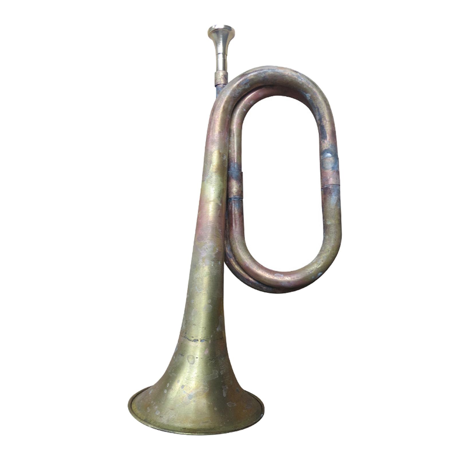 Title 5, Solid Copper and Brass Bugle with Mouthpiece Cl...