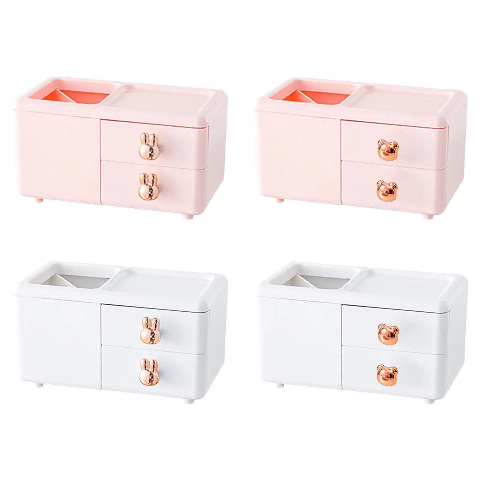 Office Desk Organizer with Drawer Copmact DIY Home Decoration Tidy Storage Box for Dormitory Dressers School Classroom Apartment