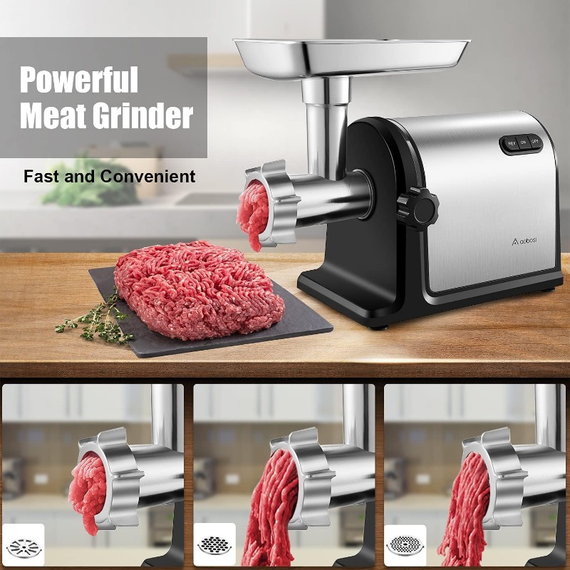 Title 13, AAOBOSI Electric Meat Grinder 【3000W Max 】Hea...