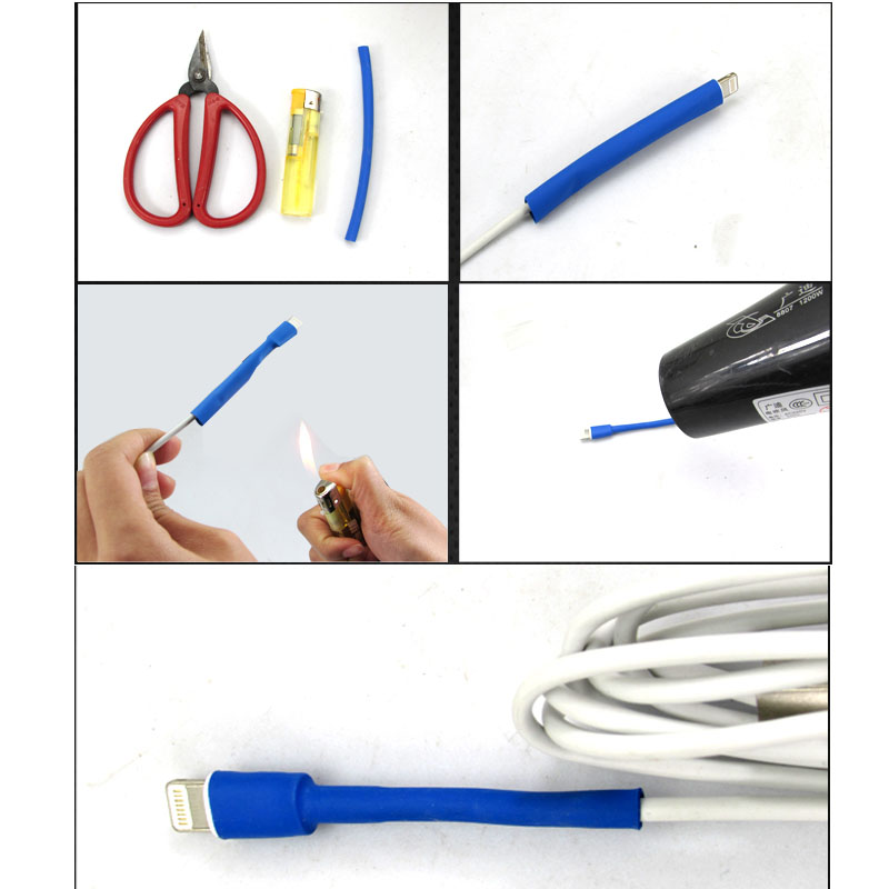 Description Picture 2 of item127 Pcs Heat Shrink Sleeving Tube Tube Assortment Kit Electrical Connection Electrical Wire Wrap Cable Waterproof Shrinkage 2:1