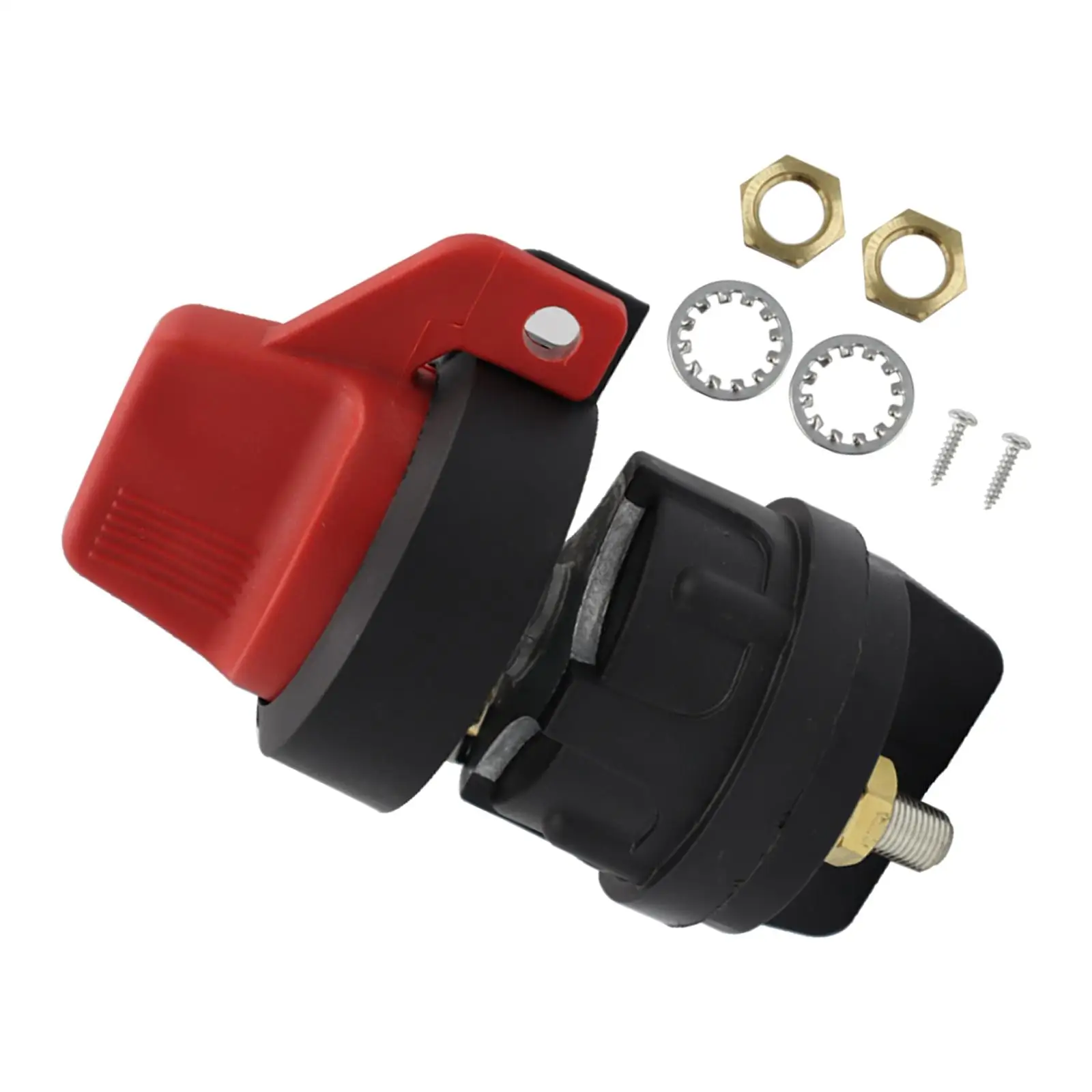 MagiDeal Isolator Lockable 75920 300 Amp Master Disconnect Switch for Vehicles Black/Red Replacement,Built-in Locking High Performance 
