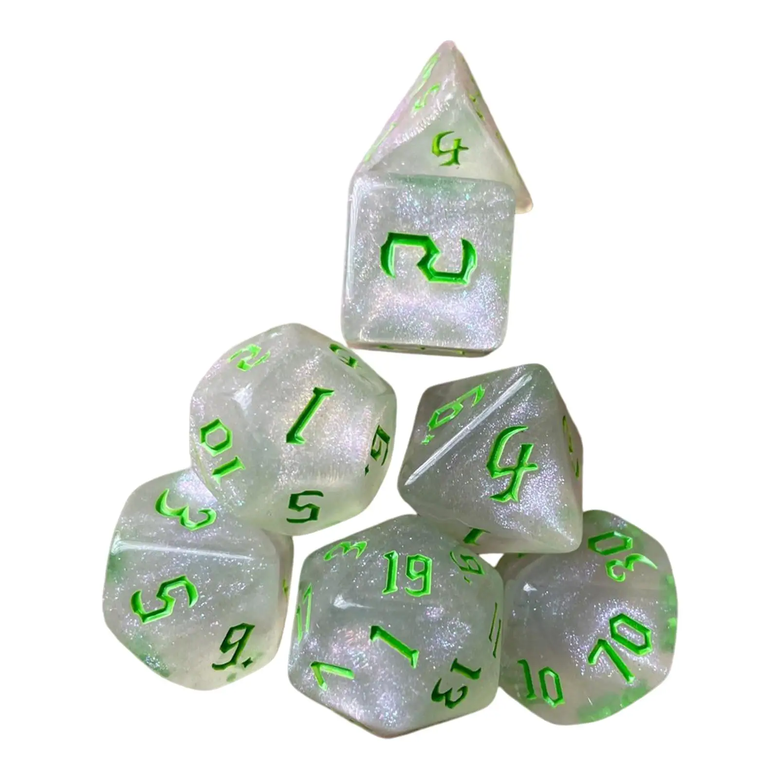 Polyhedral Dices Set Durable Toys Transparent Rolling Dices for KTV Board Game Props