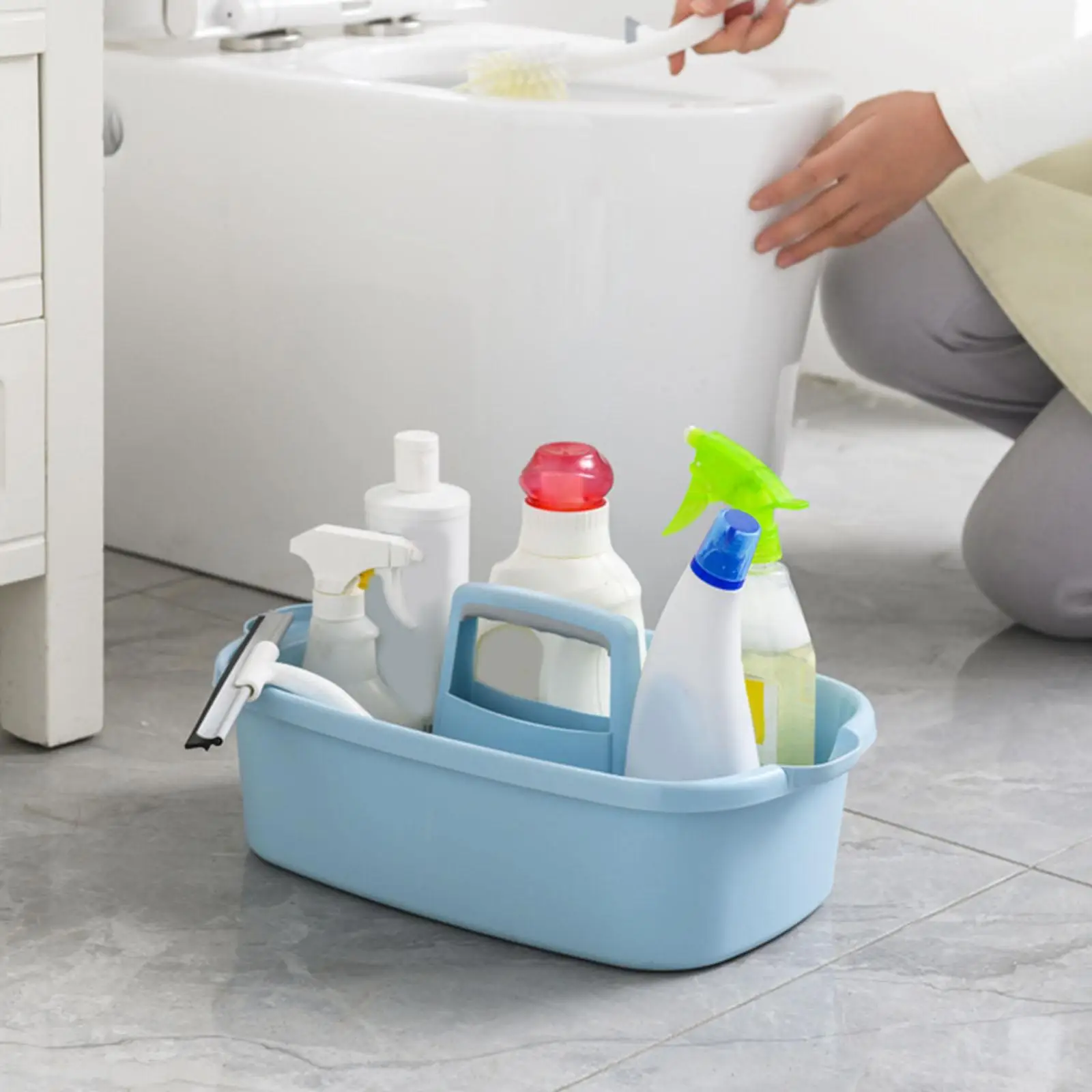 Multipurpose Caddy Storage Organizer Tote with Handle Storage Basket Shower Caddy Tote for Dorm Cupboard Bathroom