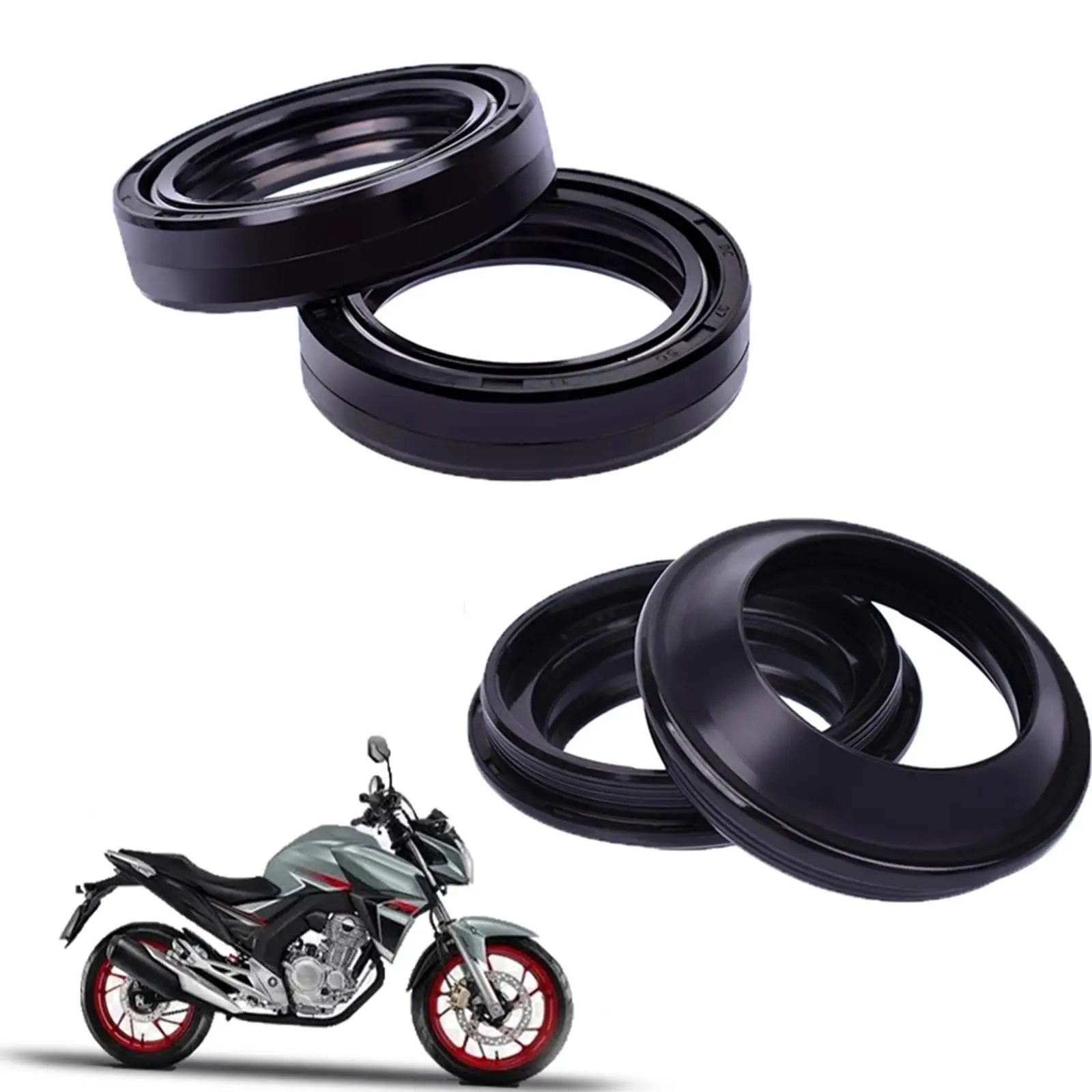 Motorcycle Front Shock Absorber Oil Seals Set for Honda CBR250RA CR80R