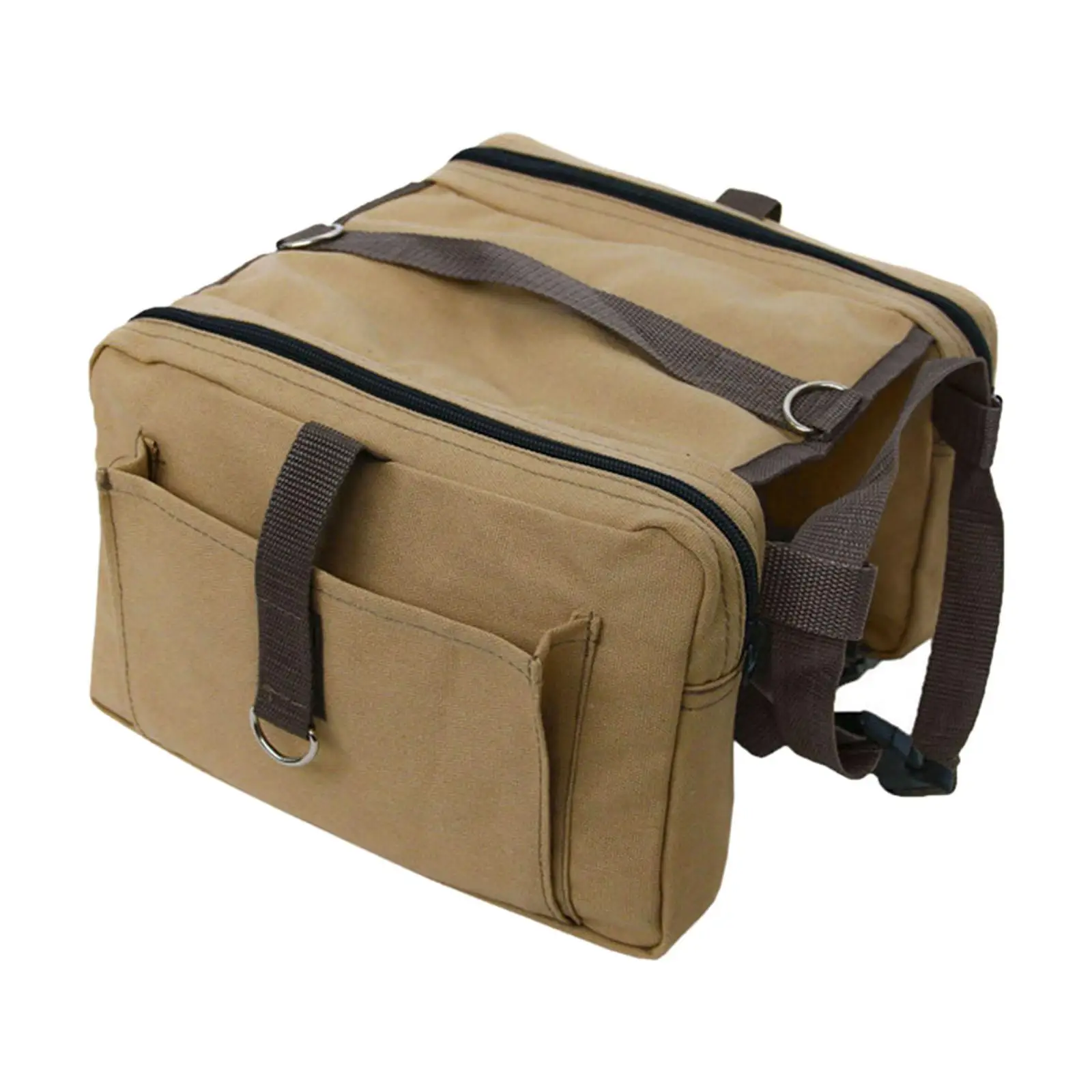 Dog Hiking Backpack Durable Camping Saddle Bag Saddlebag with Side Pockets