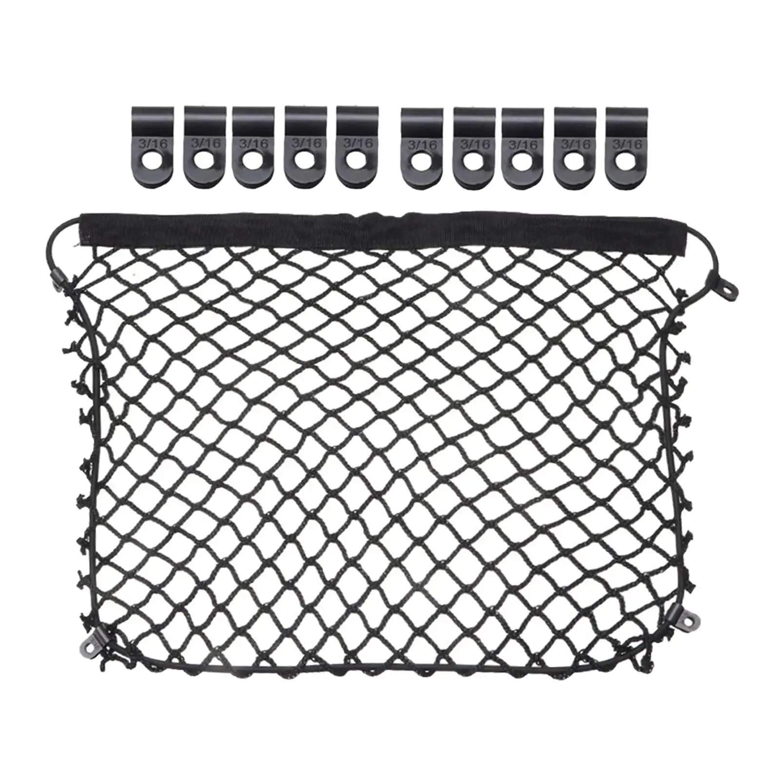 Motorcycle Cargo Net Trunk Lid Mesh with 10 Fixings Storage Net for F 650 GS