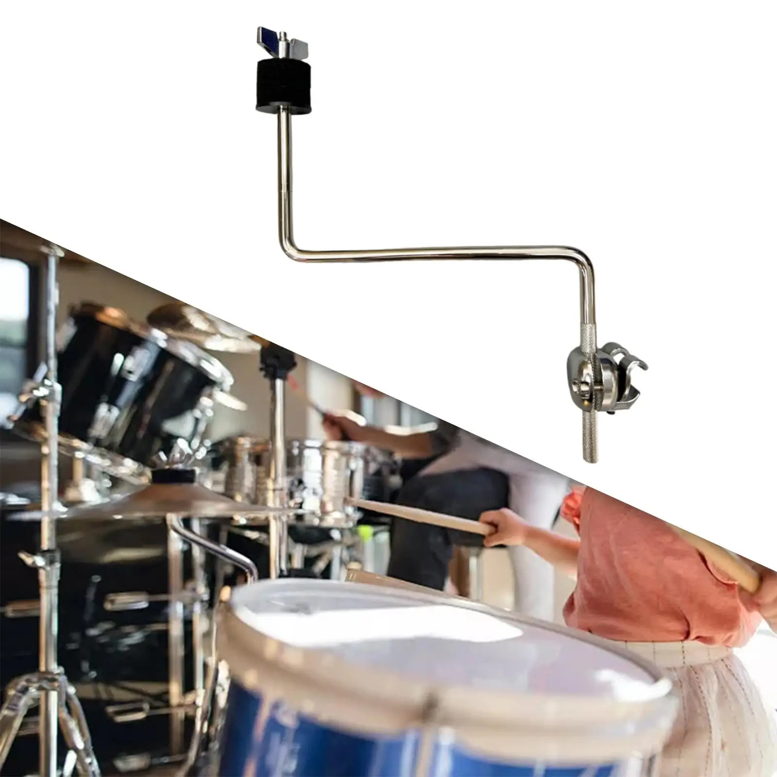 Cymbal Mount Cymbal Expand Arm Sturdy Replacement Removable Z Shaped Drum Clamp Holder Percussion Mounting Arms
