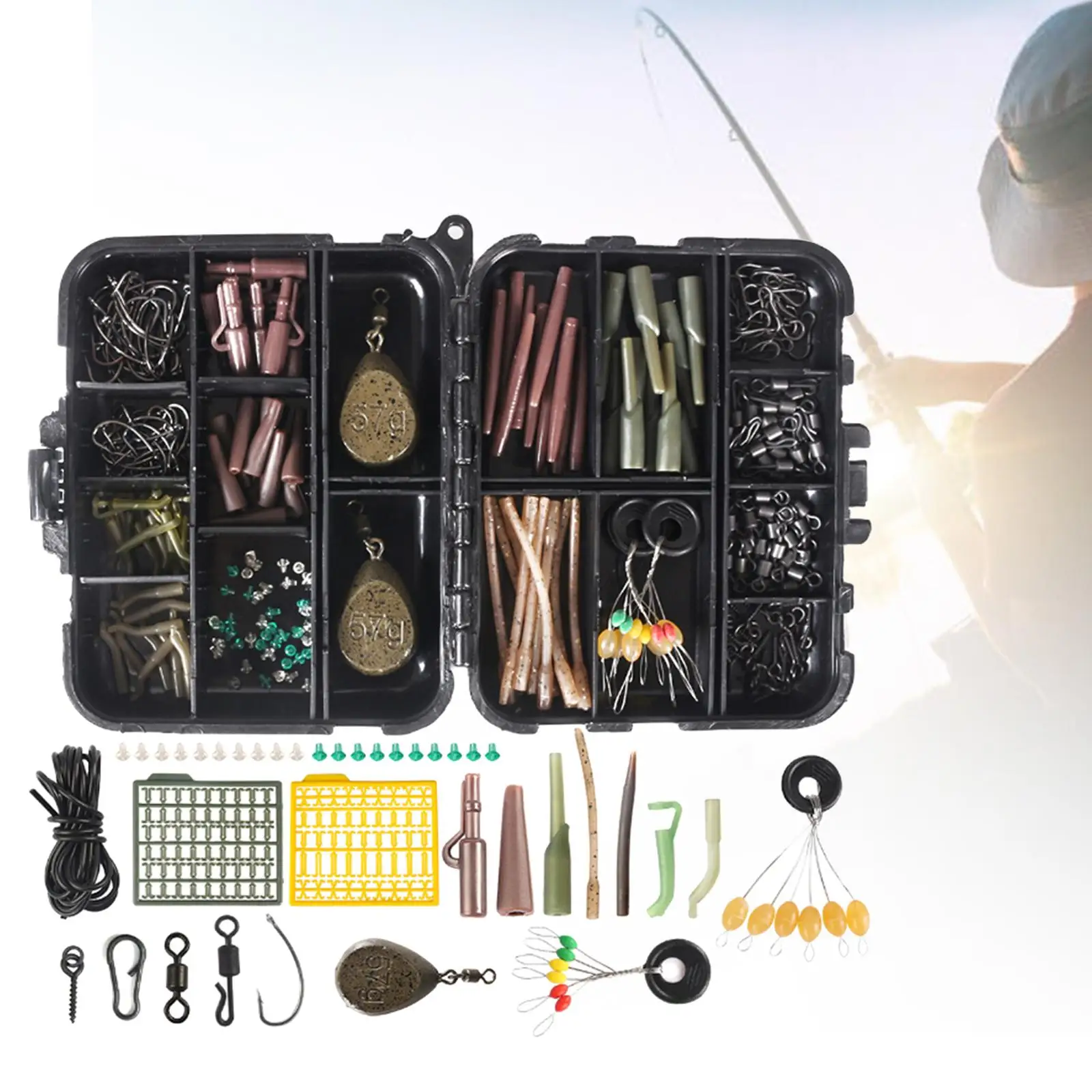 Fishing Accessories Set Portable Equipment Gear Sinker Weights Space Beans for Outdoor Fishing Carp Baits Rigs Carp Fishing