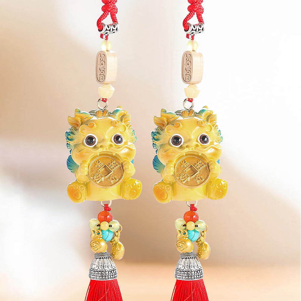 1PC Chinesischen Stil PI Xiu Anhänger Auto Innen Hängende Ornamente Sichere und Wohlhabende Raum Dekoration Zubehör Wohnkultur Handwerk – Detail 3