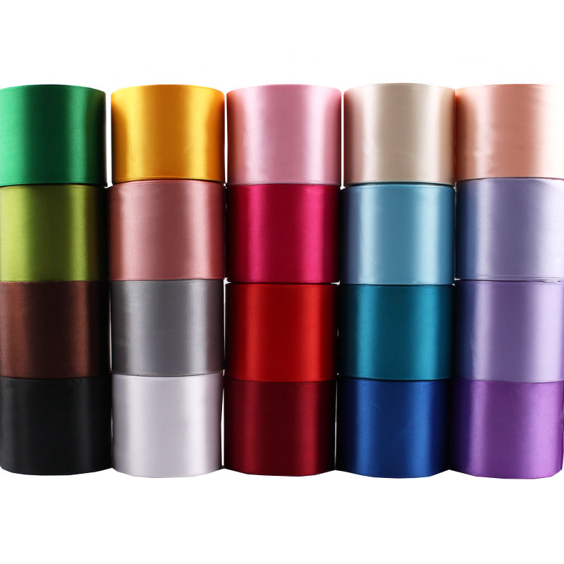 Description Picture 3 of item25 yards/roll 75mm Single Face Satin Ribbon Webbing Decoration Gift Christmas Ribbons Table and chair backrest decoration bow
