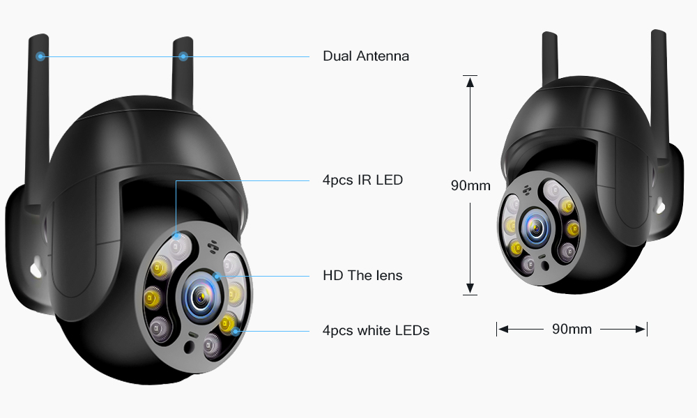 Nombre 2, 8MP 4K IP WIFI Kamera Auto Tracking PTZ Kamera Outdoor Wireless Kamera Überwachung Monitor cctv-kamera ICSEE sicherheit