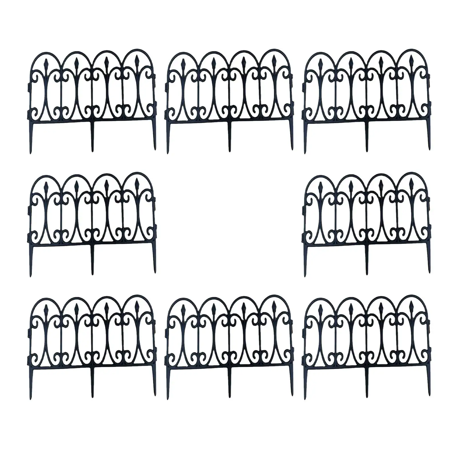 Garden Picket Fence 23.6x13inch Edging Garden Border Fence Animal Barrier for Dogs Walkway Balcony Outdoor Landscaping Plant