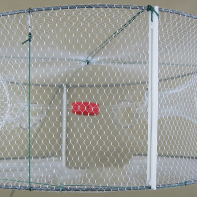 1PCs Portable Round Fishing Net Foldable Fish Shrimp Minnow Crab Bait Cast  Mesh 33*12cm Fish Catching Cage Fishing Accessories