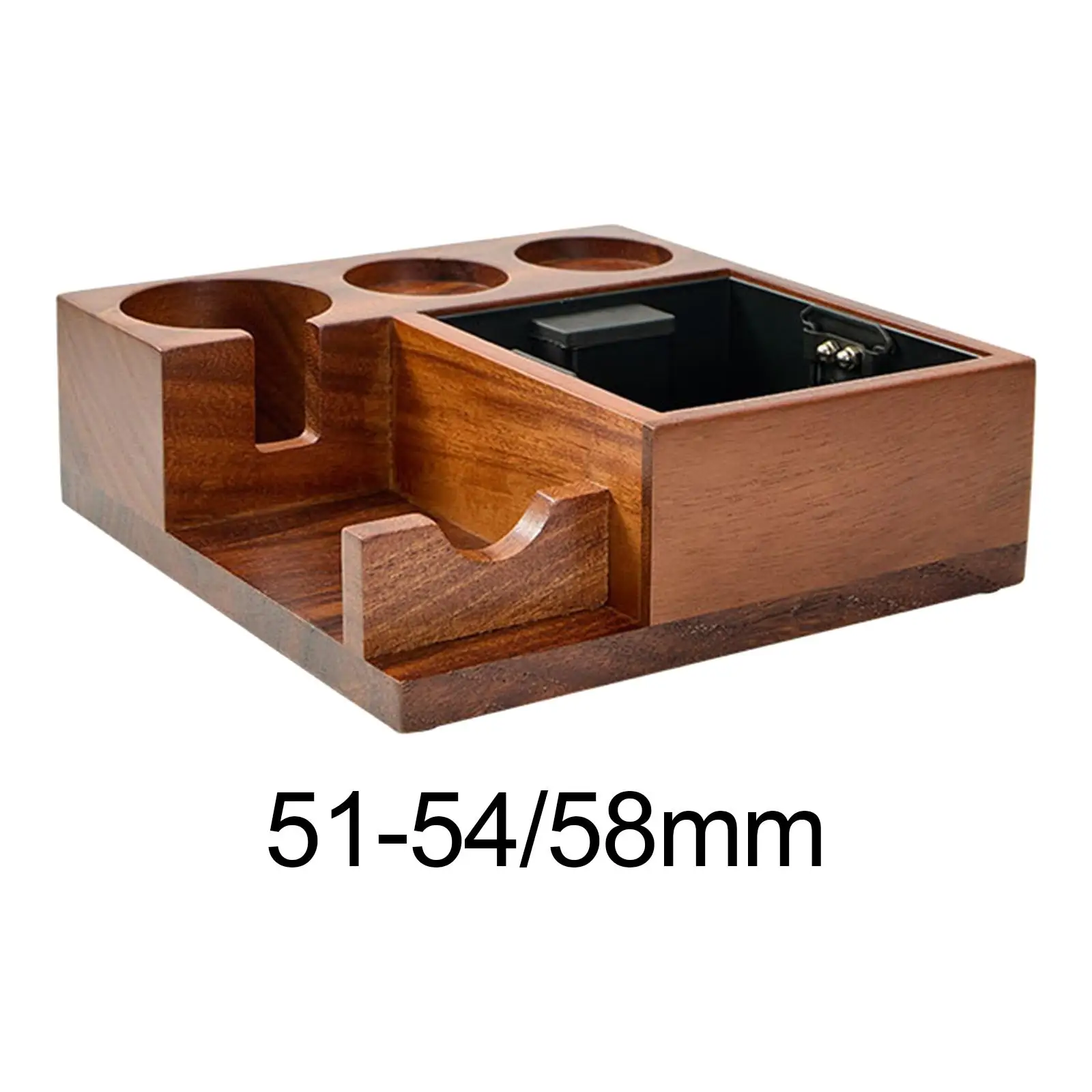 Coffee Grounds Box Tamper Mat Stand Storage Container for Bar Office