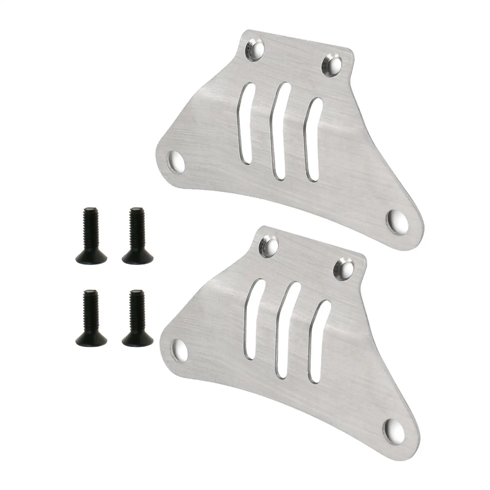 Stainless Steel Front and Rear Guard Boards Upgrade Metal Armor for 1/10 TT02 1:10 Scale RC Car DIY Accessories Replaces Part