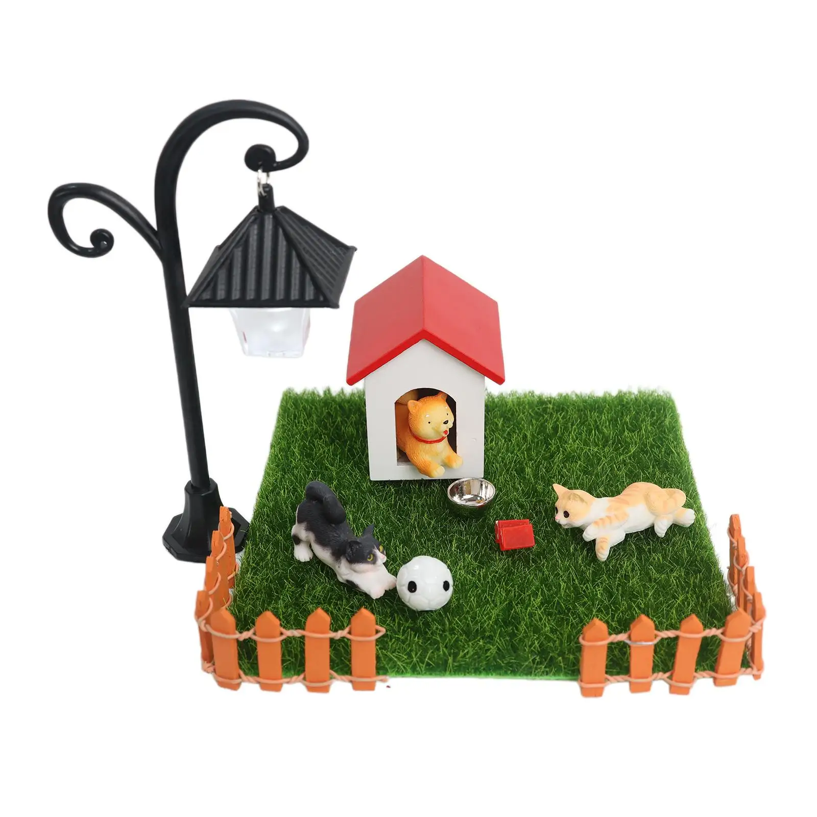 Miniature Dollhouse Accessories Pretend Play Mini 1:12 Scale Dollhouse Accessories dog house for Children Ornaments