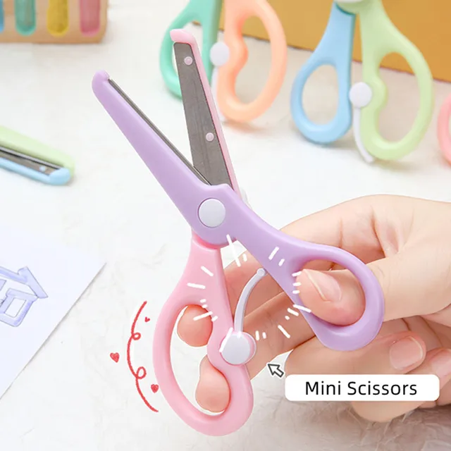 Mini Cute Craft Scissors Kawaii Scrapbook Scissors Kawaii Solid Color  Scissors Student Handmade Stationery Supplies DIY Journal - AliExpress