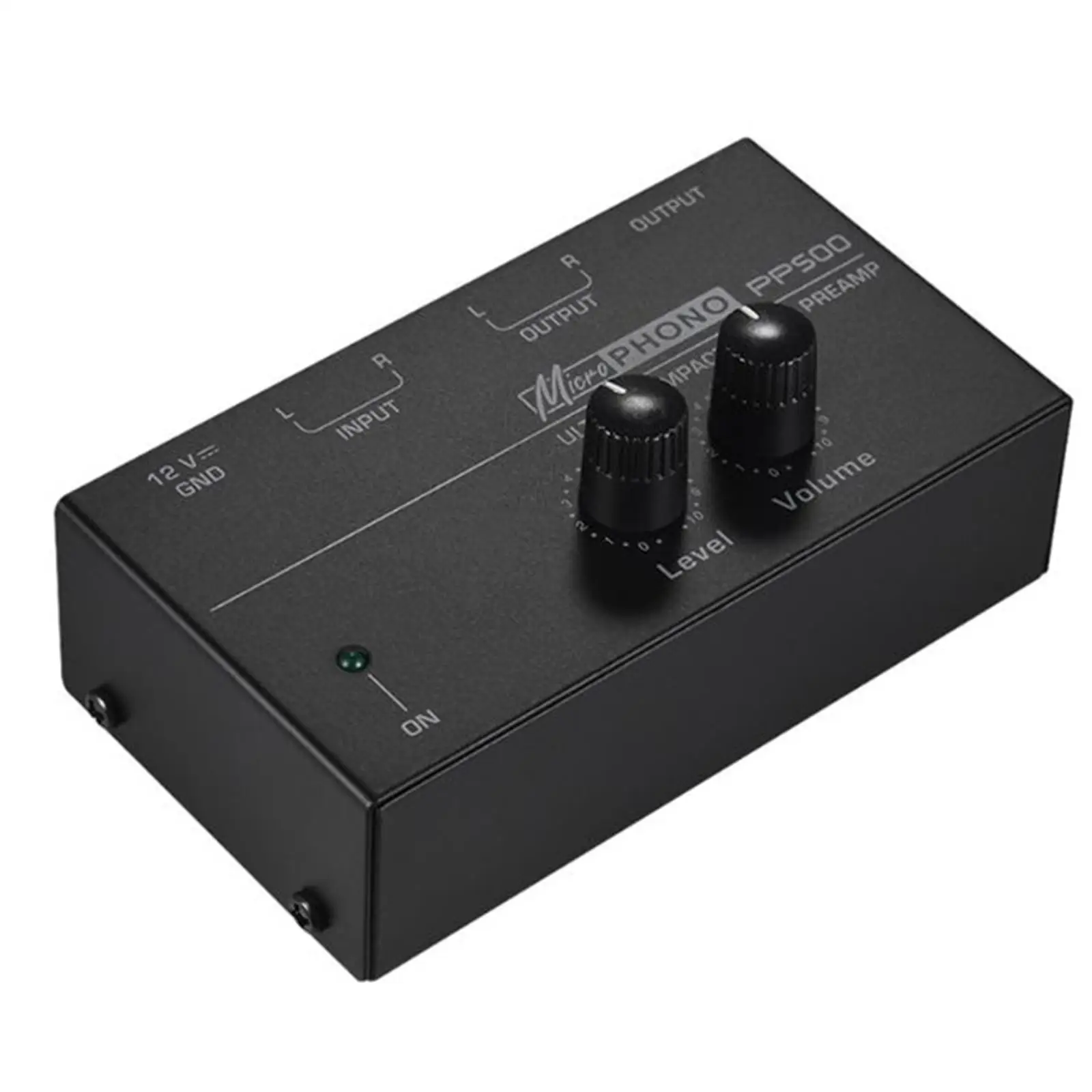 PP500 Phono Turntable Preamp Low Noise Stereo for LP Vinyl Record Player with DC 12V Adapter Electronic Mini Preamplifier