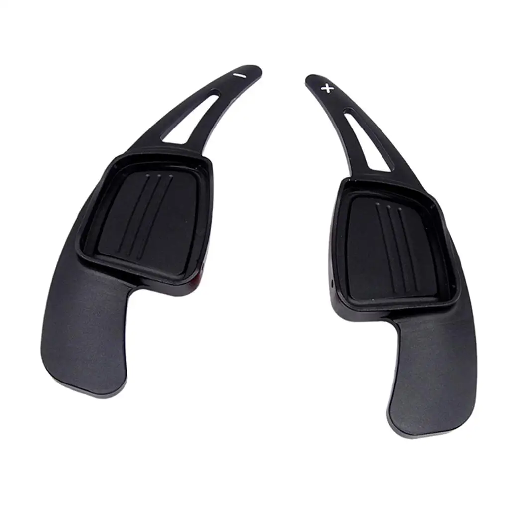 2x Steering Wheel Shifter Paddle Extension for A4 B9 Q2 S3 2016 Black