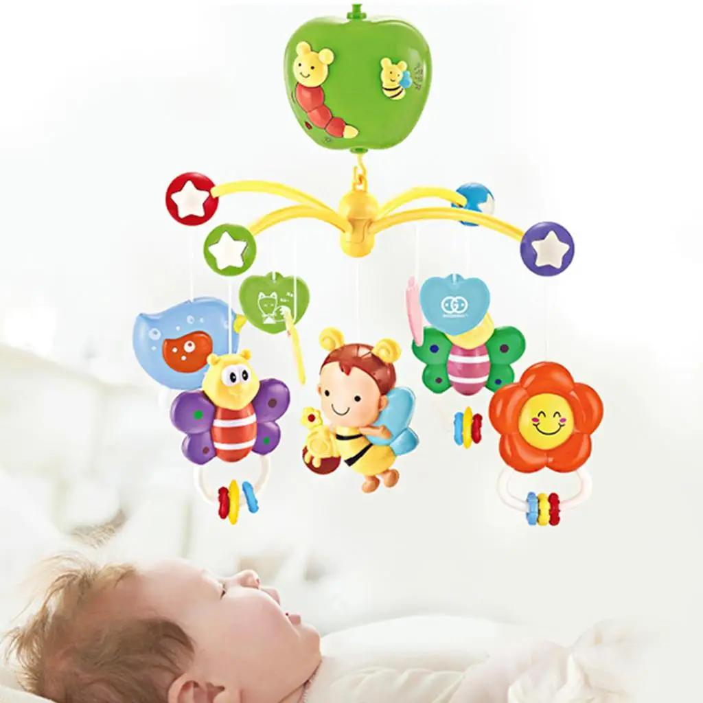 Baby MusicalMobile, Infant Bed Decoration Toy Hanging Rotating Bell with Melodies 