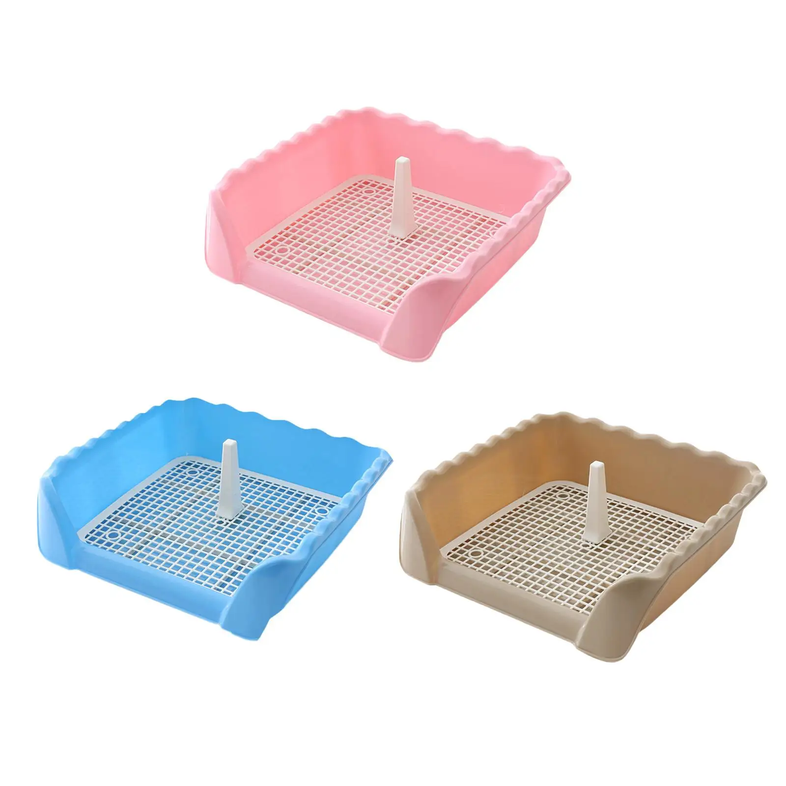 Indoor Dog Potty Tray with Protection Wall Every Side Litter box Toilet