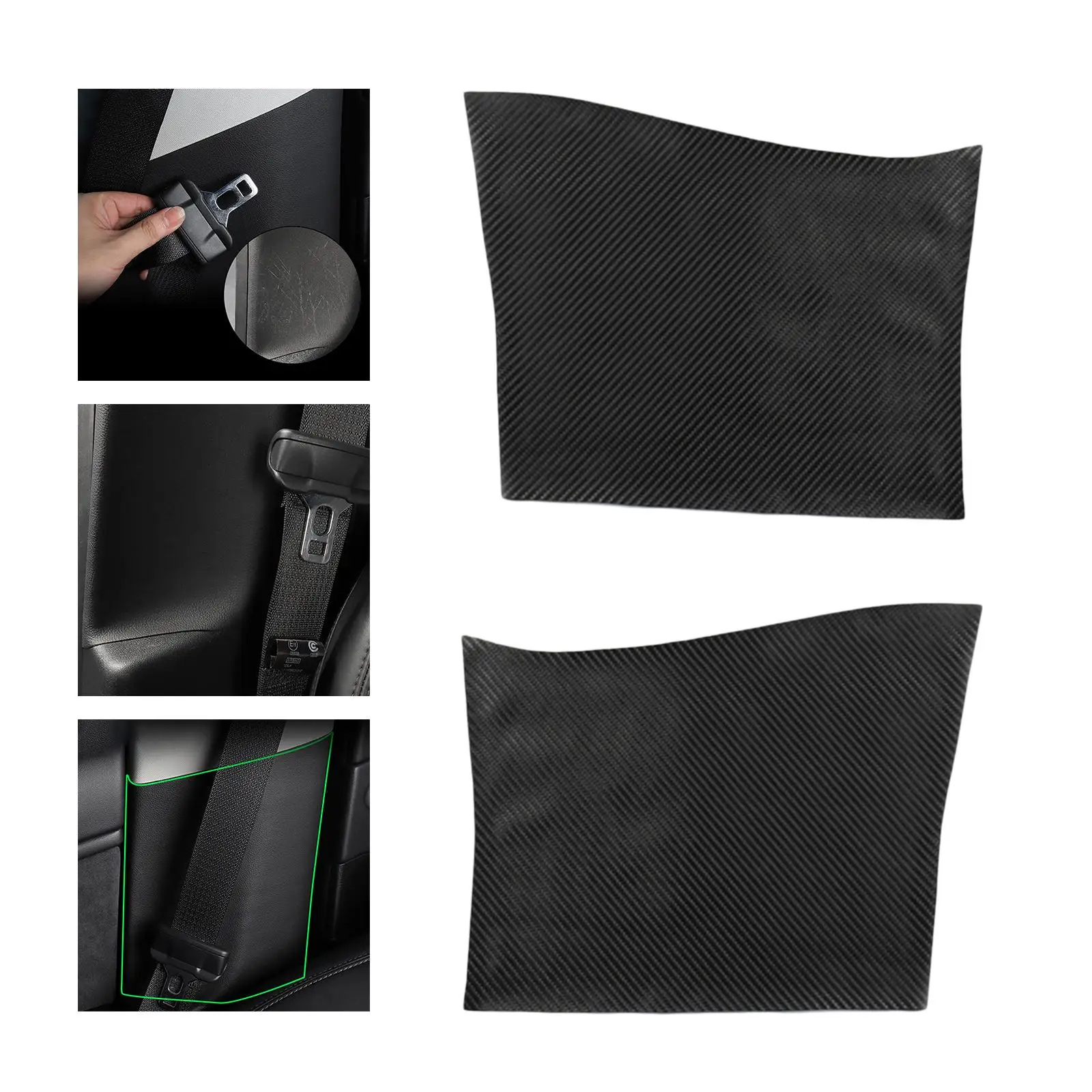 B-Pillar Protector Stickers Invisible Both Sides Adhesive Anti-Kick Pad for Tesla Model 3 Car Left and Right Edge Cover