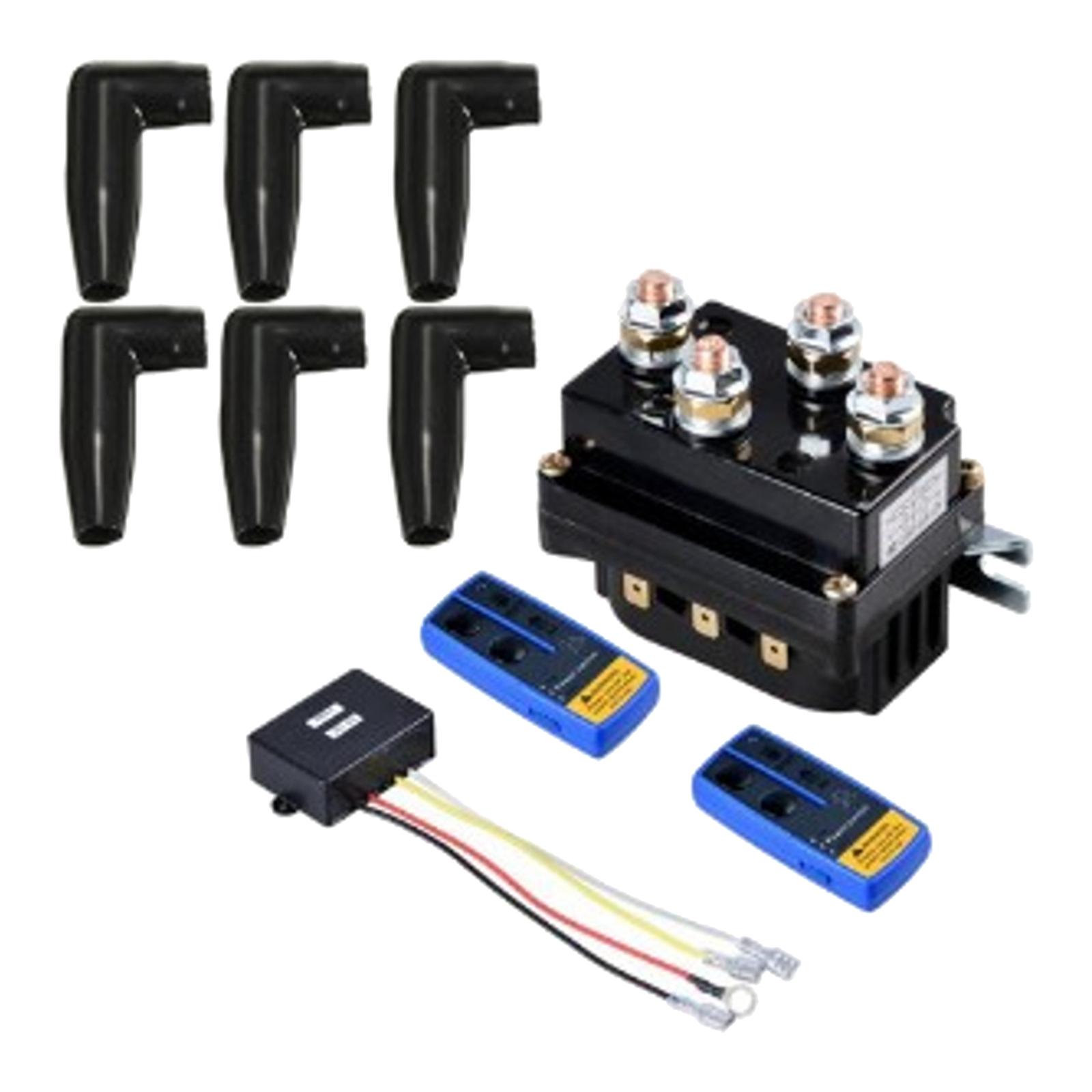 Electric 12V 500A Solenoid Relay Cont tor Wireless Winch Remote Control Kit Professional Fits for ATV UTV Repl es  cessories
