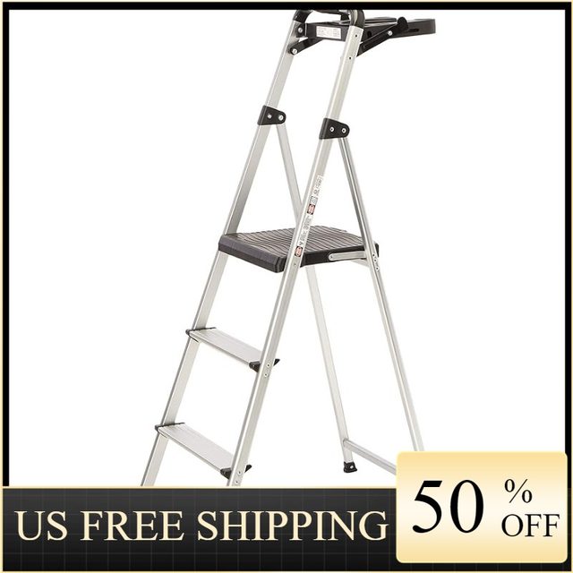 Rubbermaid aluminum step ladder discount