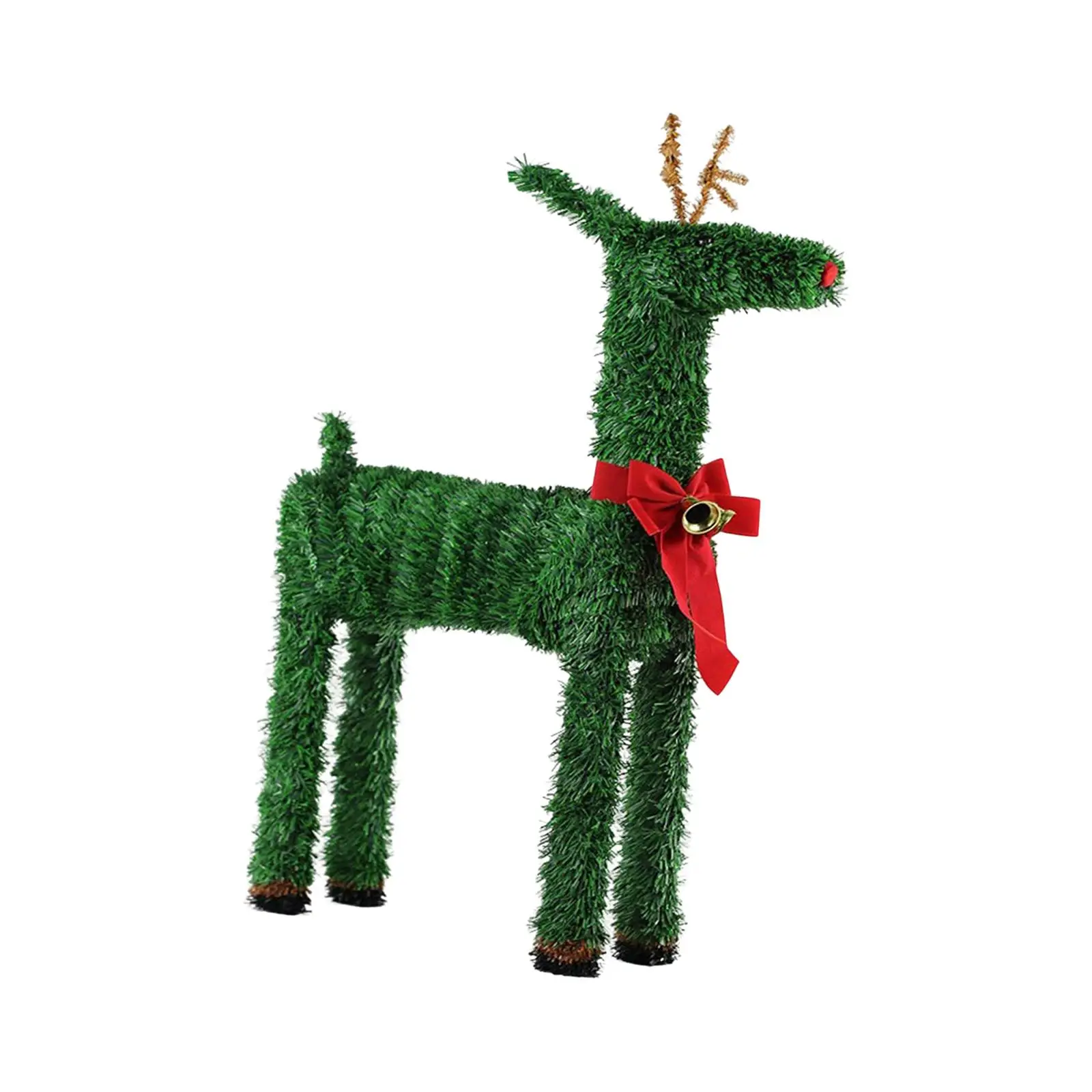 Wood Christmas Deer Ornament Crafts Reindeer Decoration for Living Room