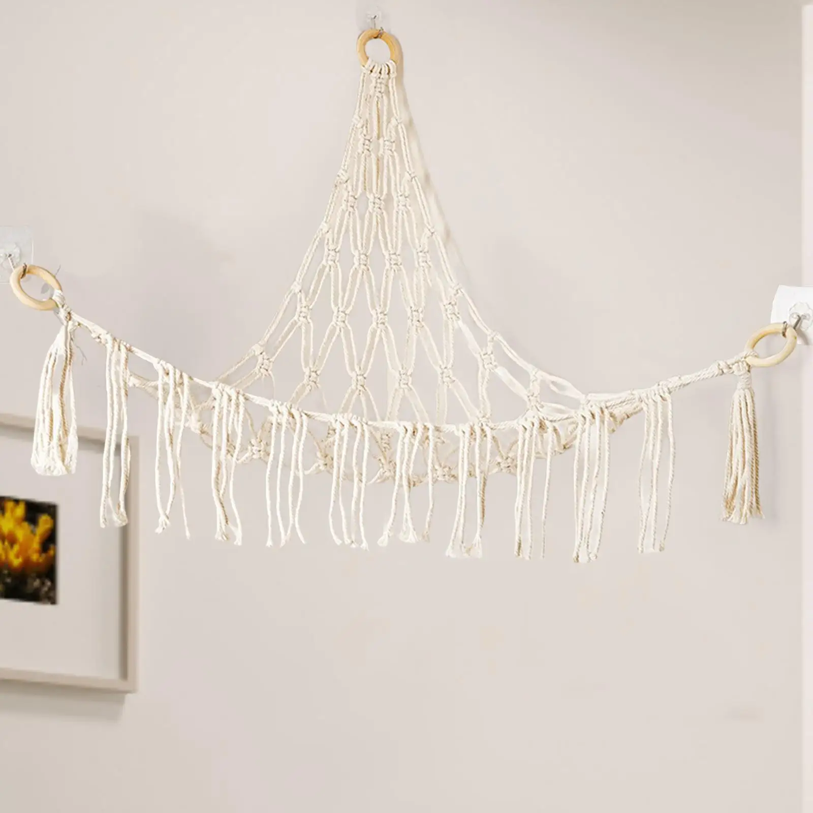 Toy Hammock Holder Hanging Macrame Stuff Display Soft Stuffed Toy Storage Net for Home Bedroom Ornaments Decor Holiday Gifts