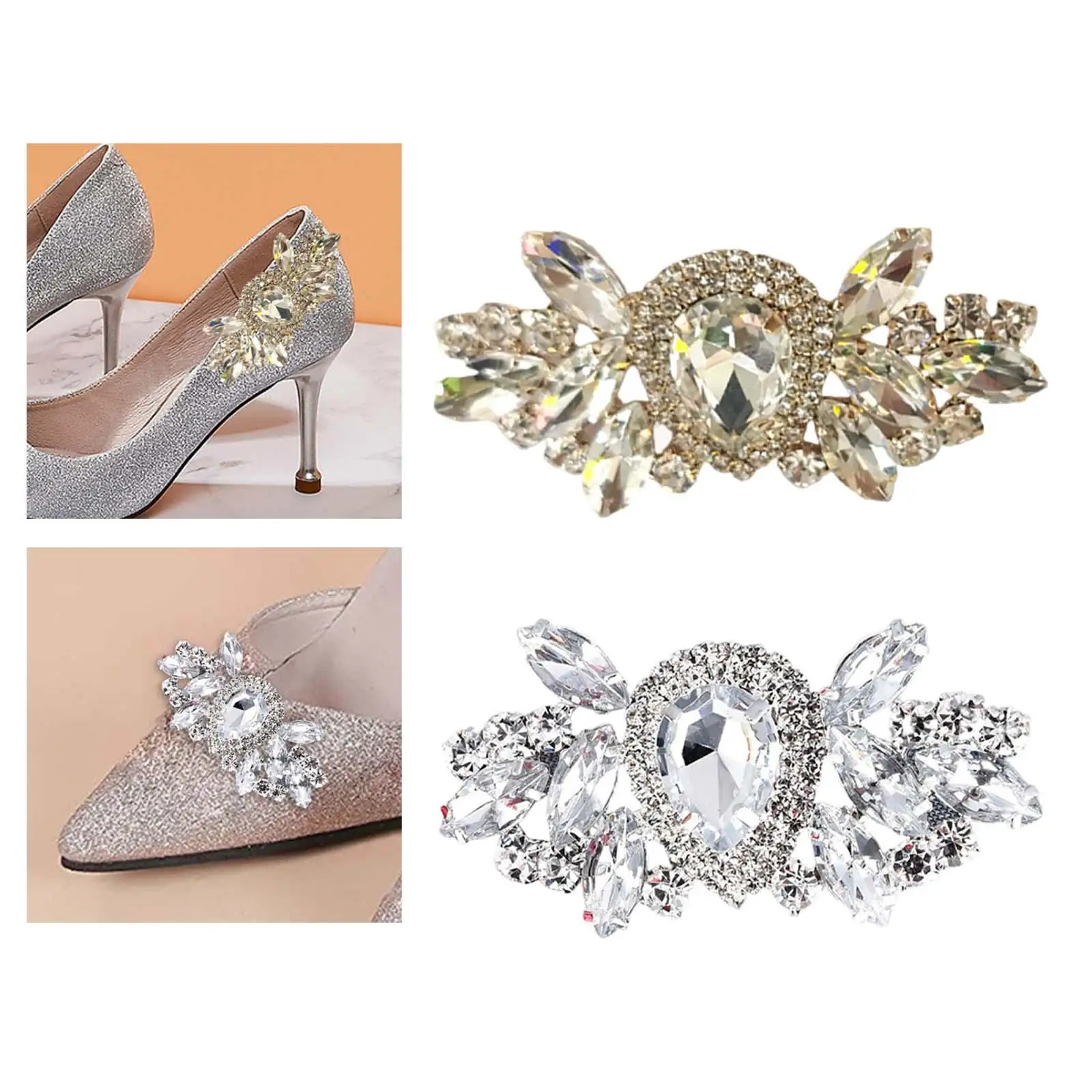 Fashion Shoes Charm Crafting Decoration Jewelry Making DIY Banquet Clamps Embellishments Shoes Buckle for Wedding Bridesmaids
