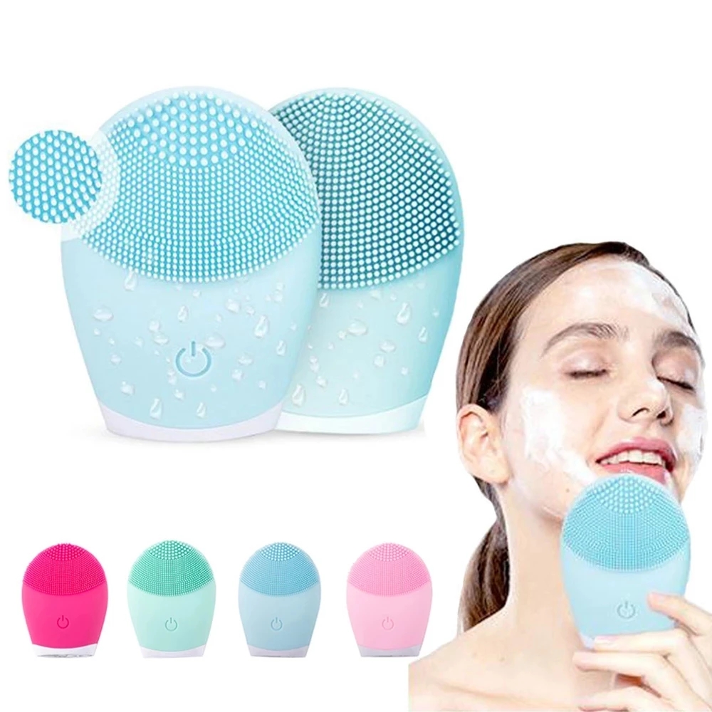 Best of Iebilif Facial Cleansing Brush Face Skin Care Tools Waterproof Silicone Electric Sonic Cleanser Facial Beauty Massager Reviews & Tips