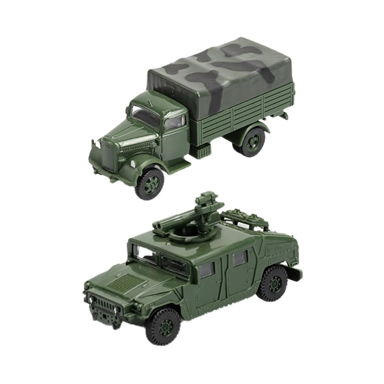 2x 4D 1:72 Assemble American Humvee Kits Collections Model Toys Hobby Building Puzzle Ornaments for Desktop Kids Gifts Men Gifts