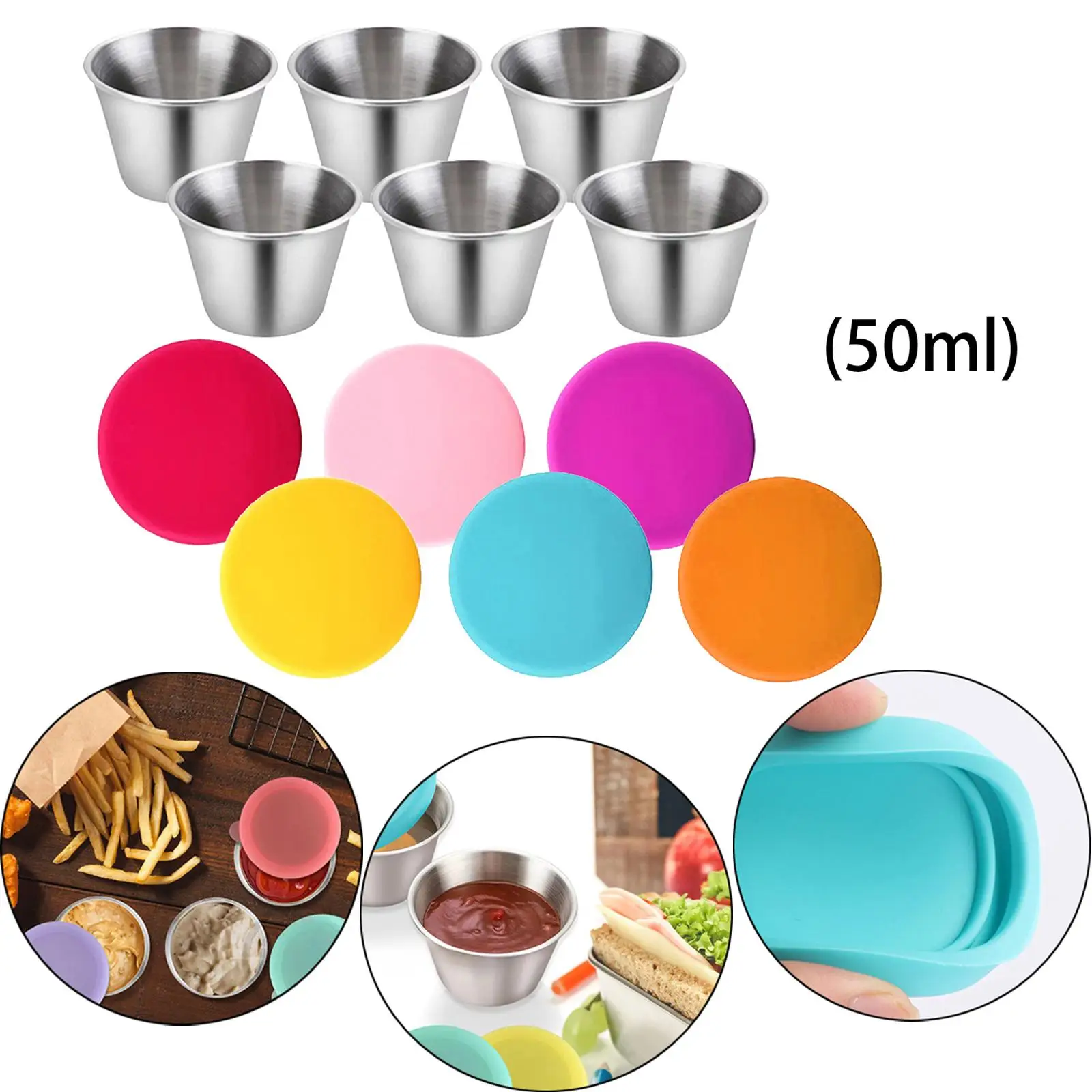 Multifunctional Vinegar Sauce Cup Saucepan Condiment Containers for Tea Sauces Melting Chocolate Fries Dipping Sauce