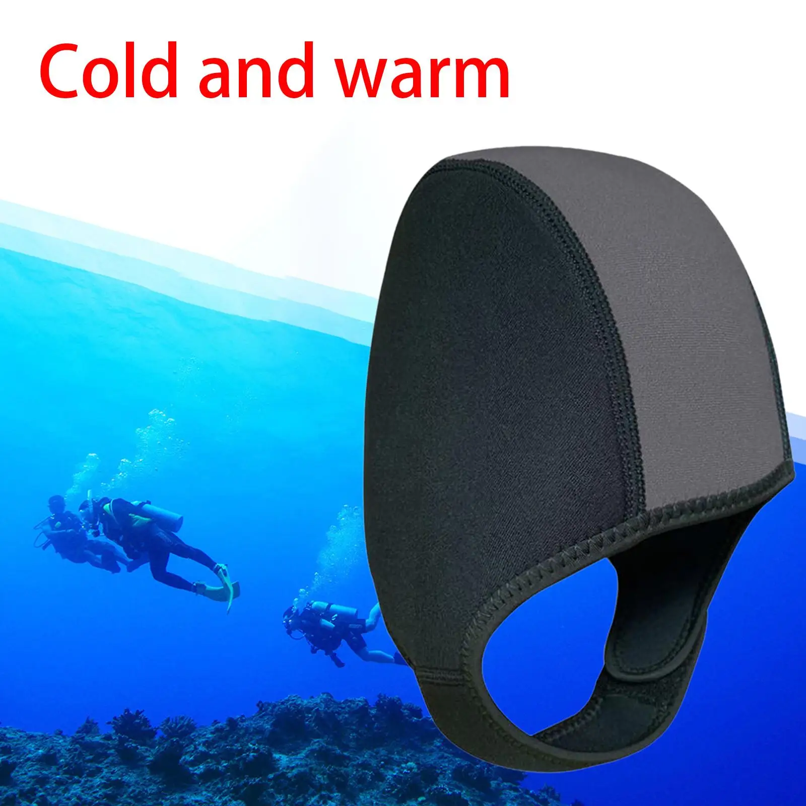 Flexible 2.5mm Neoprene Scuba Diving Hood Swimming Hat Beanie Ear Protective Winter Warm Adjustable Wetsuit Hood for Kayaking