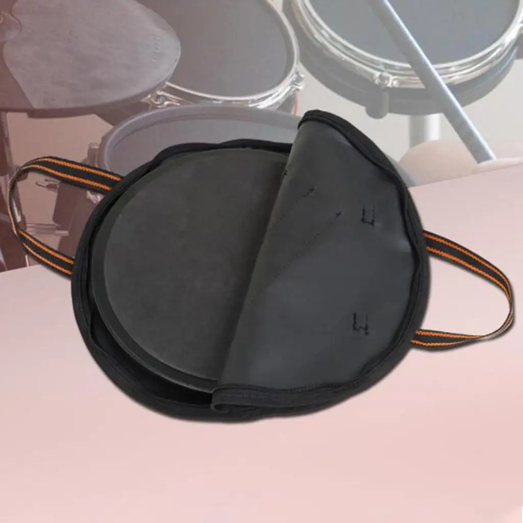 Portable Dumb Drum Bag Storage Bag Drum Pad Carrying Bag for Drum Instrument Accessories, Black
