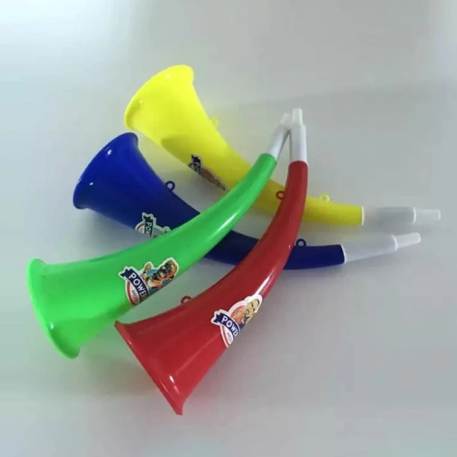  Lergo 4Pack Plastic Stadium Horn Vuvuzela Fan Cheer Horn,  Stadium Noisemaker for Soccer Football Party Carnival Sports Games Toy Gift  - Randomly Color : Toys & Games