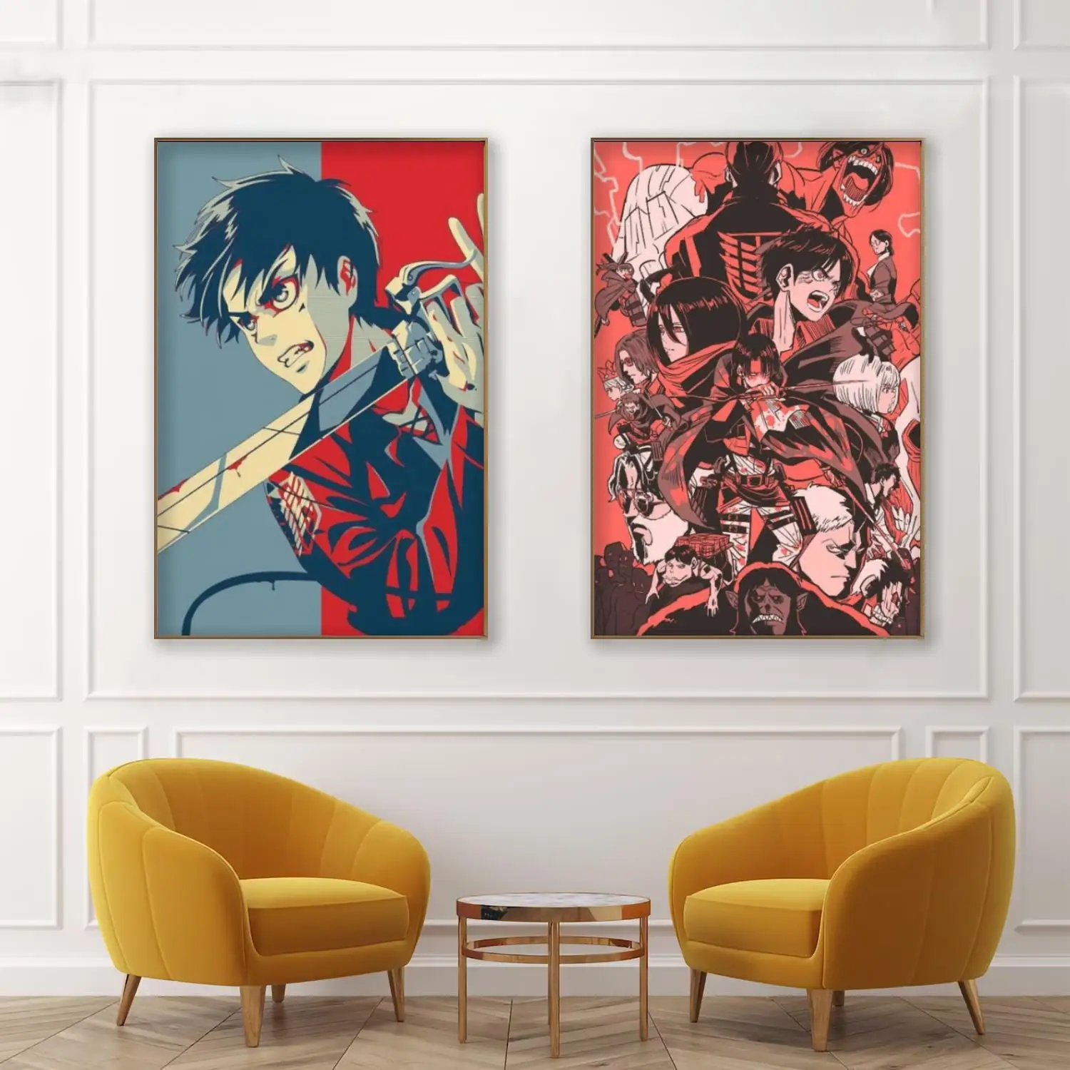 Eren Attack on Titan Anime Decorative Painting Living Room Wall Art Canvas Poster