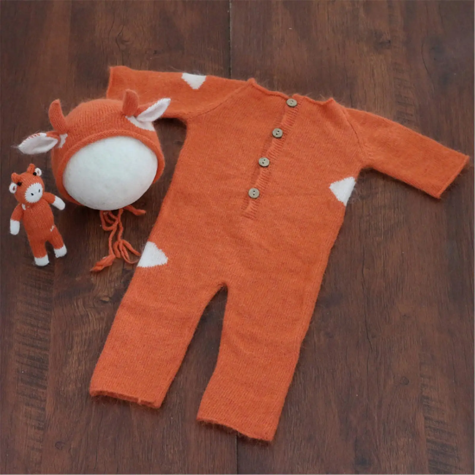 Baby Jumpsuit Fashionable Knitted   for Christmas Daily Wear Unisex