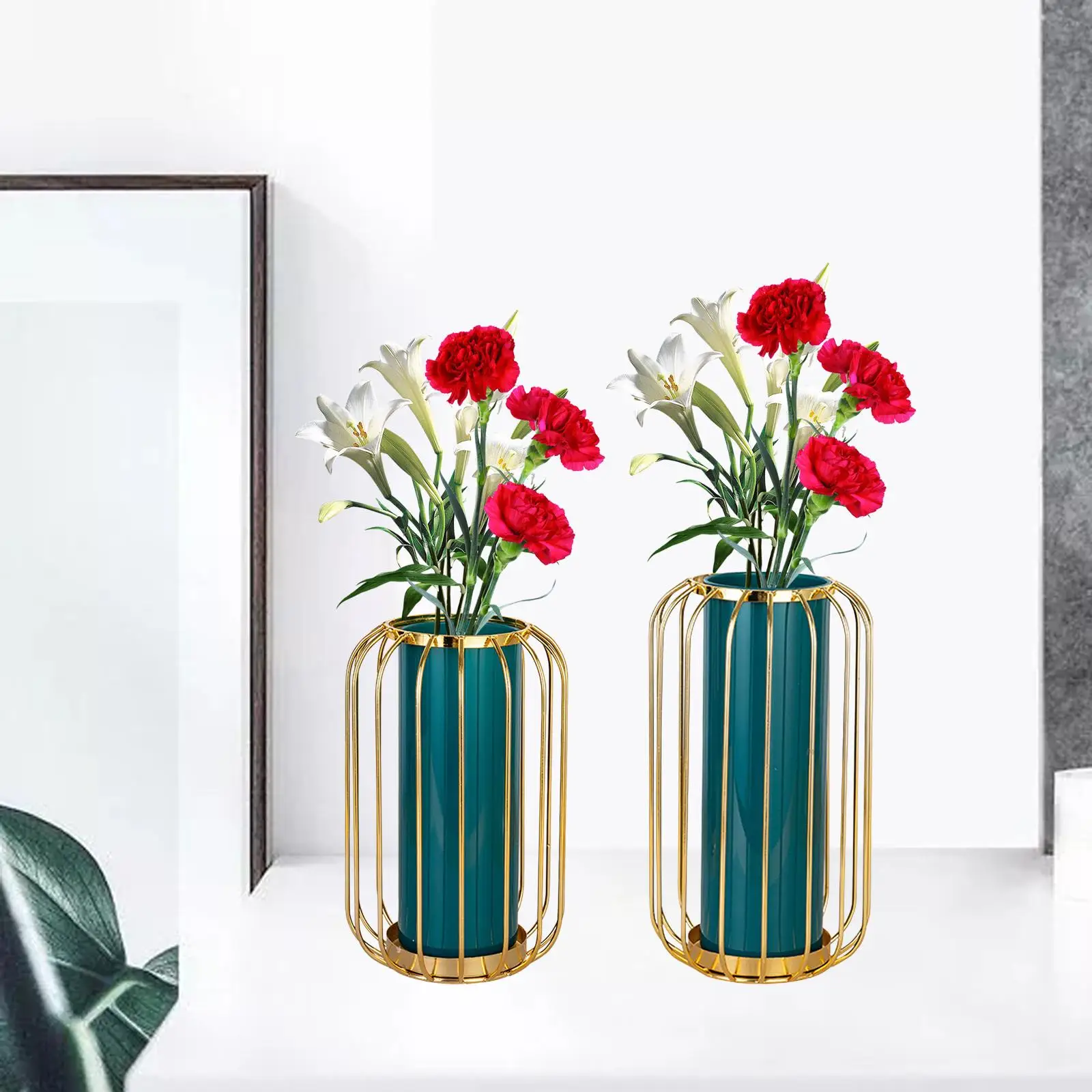 Minimalist Glass Flower Vase Indoor Plants Holder Organizer Jar Flower Pot for Farmhouse Decoration Kitchen New Year Wedding