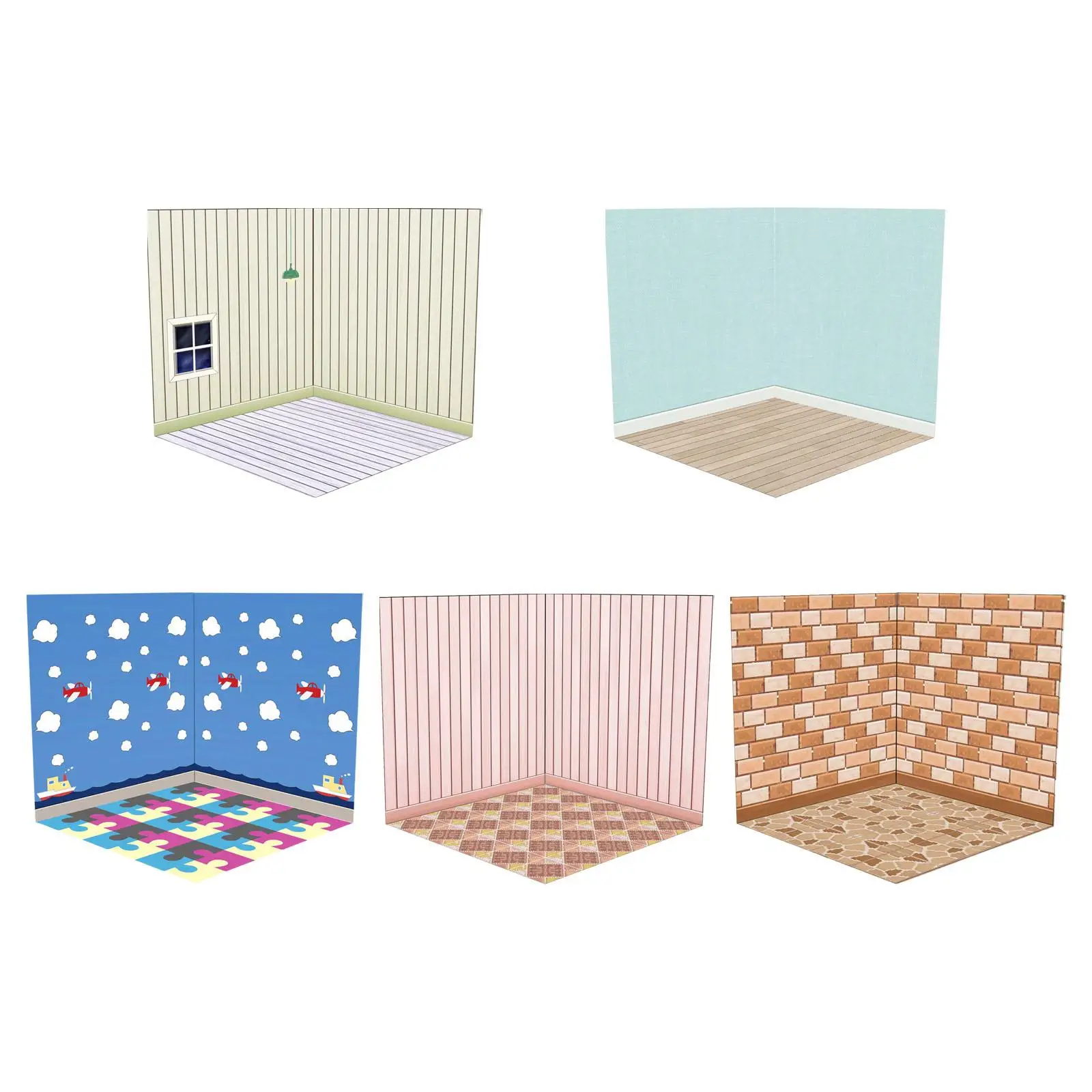 1:12 Dollhouse Background Board Multipurpose Durable for Home Unisex Girls