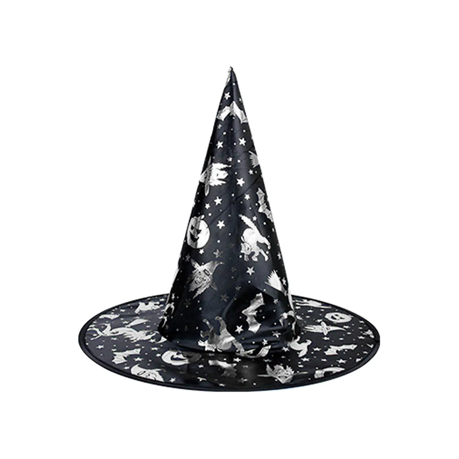 Witch Hat Fancy Dress Masquerade Creative Costume Accessory Show Pointed Hat for Kids Adult Men Women Unisex Role Play Festivals