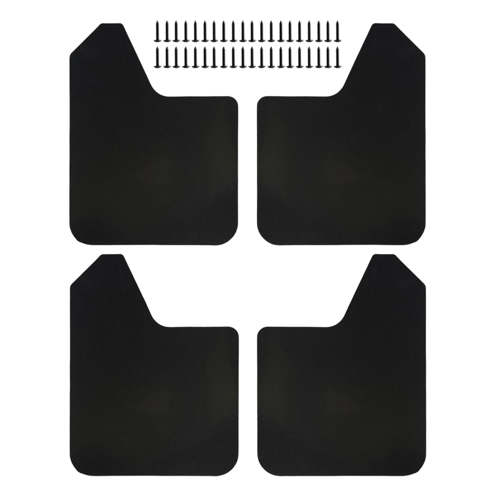 4Pack Mudflaps Flaps Black Front and Rear Universal Guards for Truck