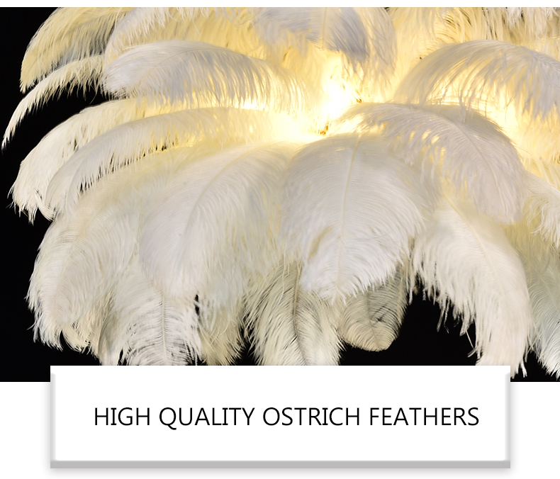 Nordic Creative Feather Chandelier Living Room Bedroom Hotel LED Pendant Lamp Romantic Princess Decor Lighting Fixtures