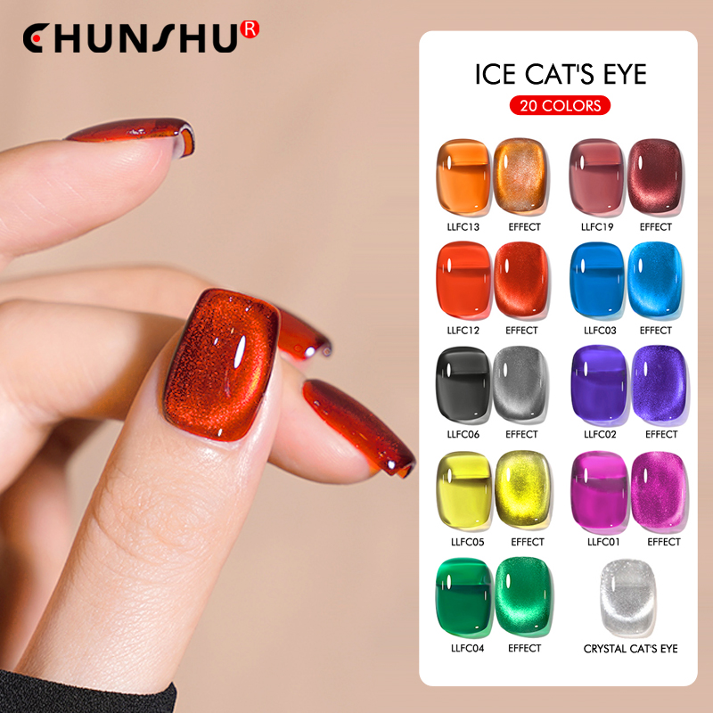 Best of CHUNSHU Crystal Cat Eye Magnetic Gel Nail Polish With Soak Off Glass Top Coat UV Gel For Nail Art Manicure Transparent 20 Colors Reviews & Tips